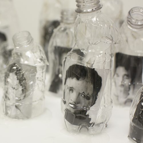 Pictures in bottles.