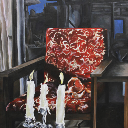 Red Chair and Candles